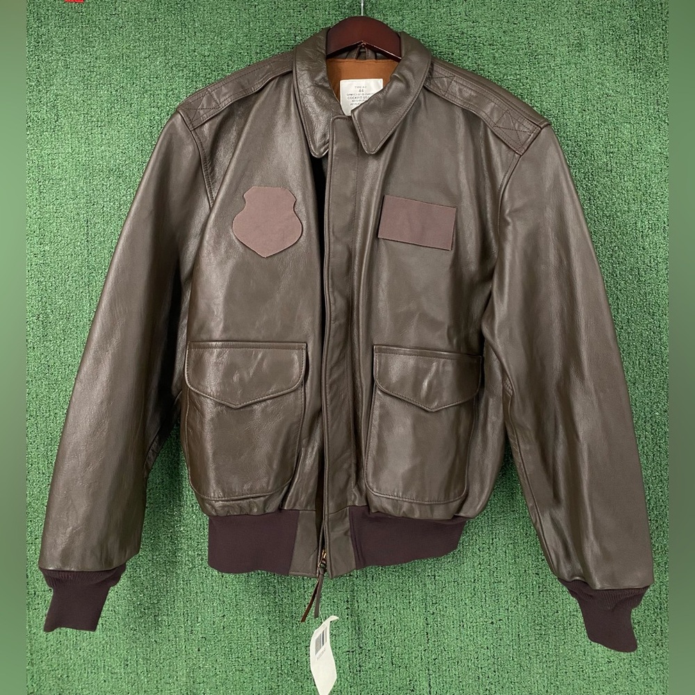 NEW Vintage DSCP Cockpit USA Type A-2 AF Flight Leather Bomber Jacket Mens Large